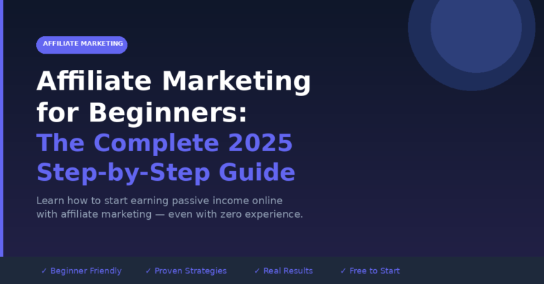 Affiliate Marketing for Beginners – Complete 2025 Step-by-Step Guide