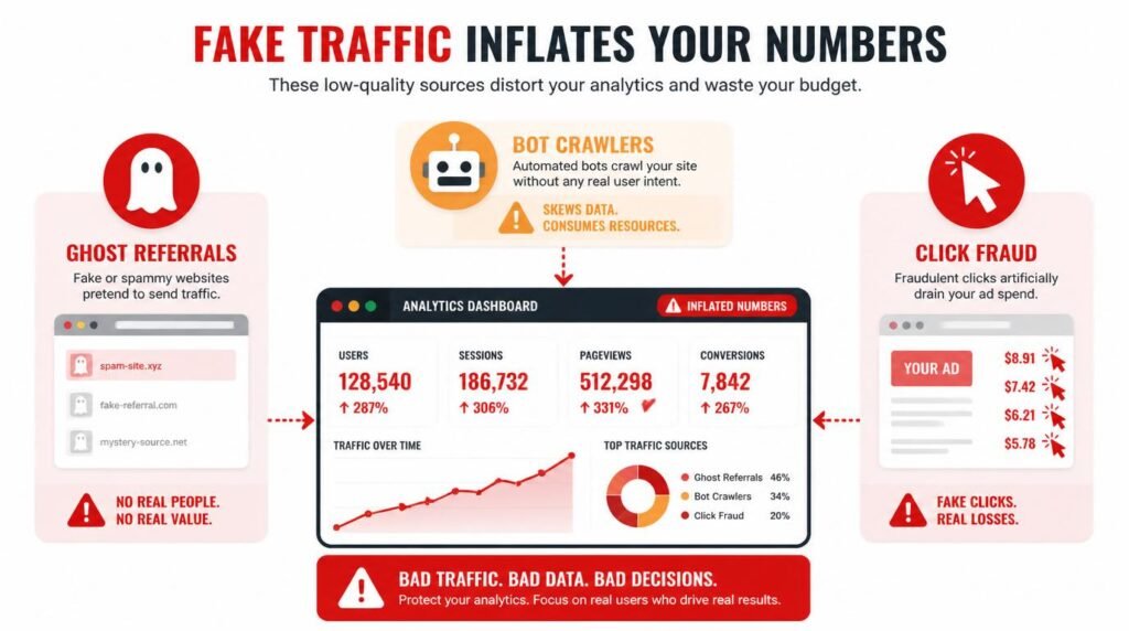 how to identify whether your increased traffic is spam