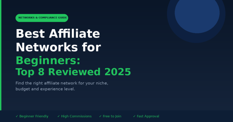 Best Affiliate Networks for Beginners 2025 — Top 8 Reviewed and Compared