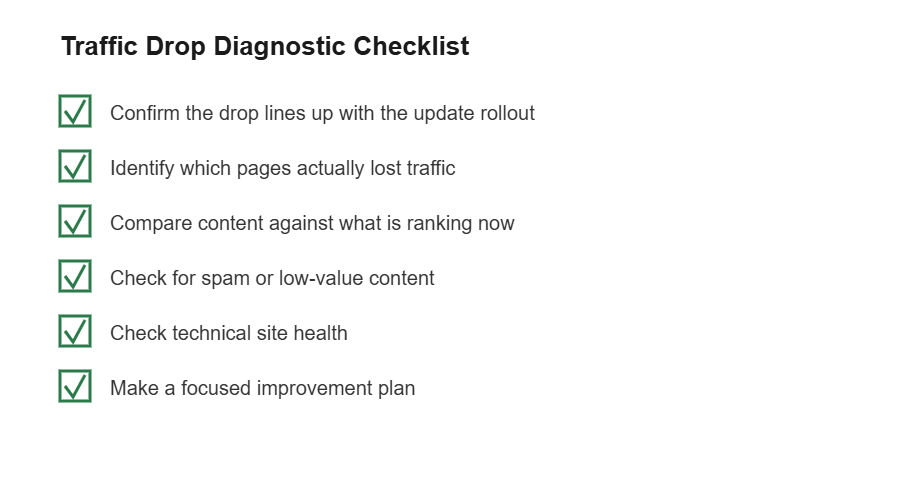 Affiliate Site Traffic Drop After a Core Update