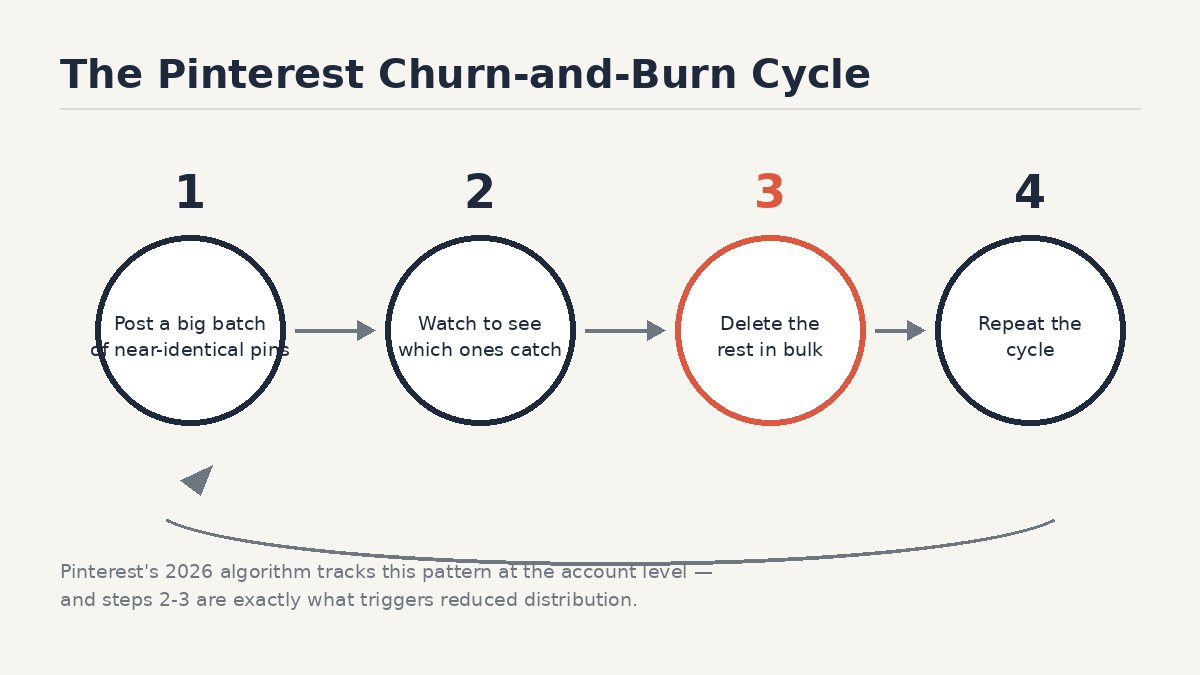 pinterest churn and burn penalty