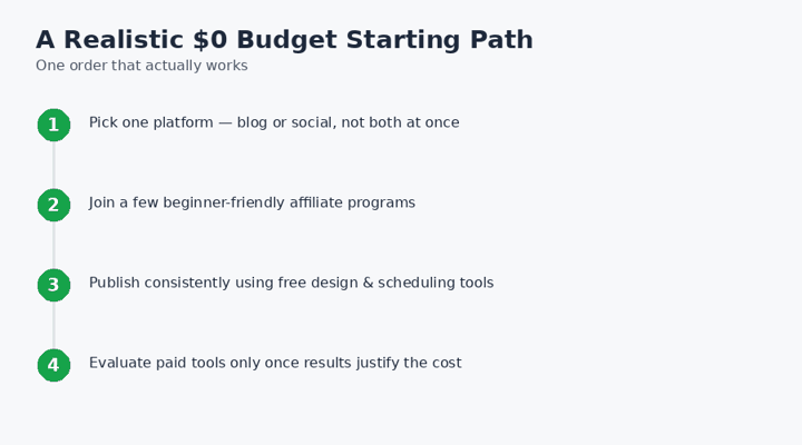 start affiliate marketing with no money 2026