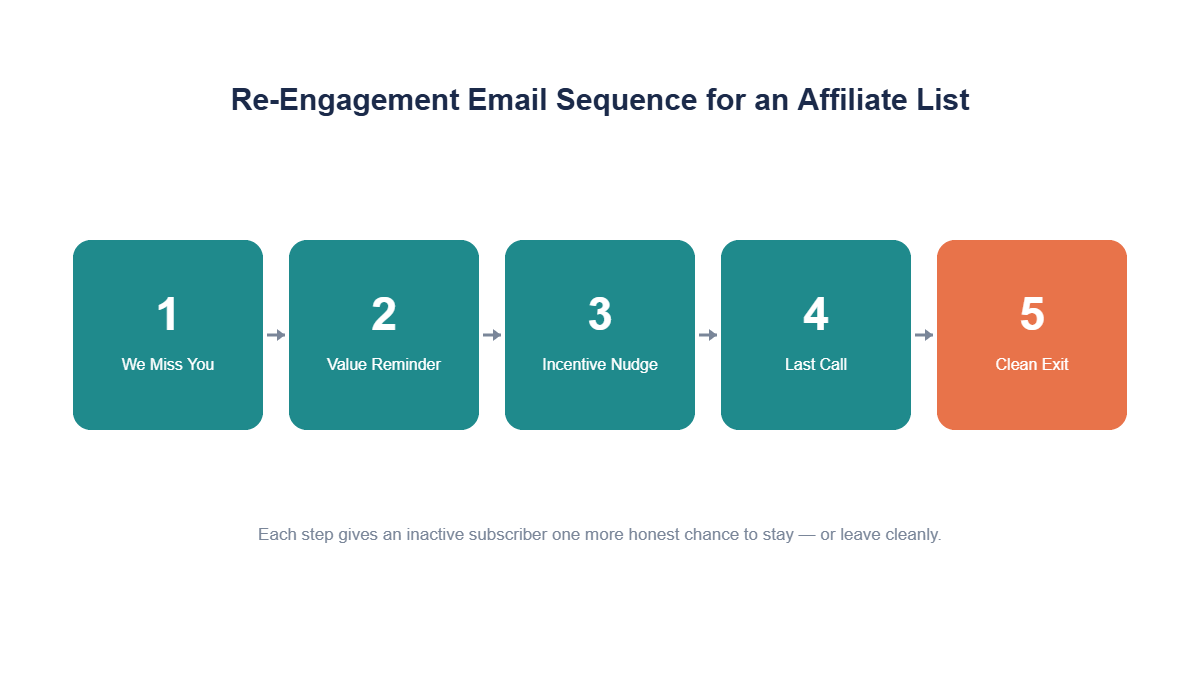 re-engagement email sequence affiliate list