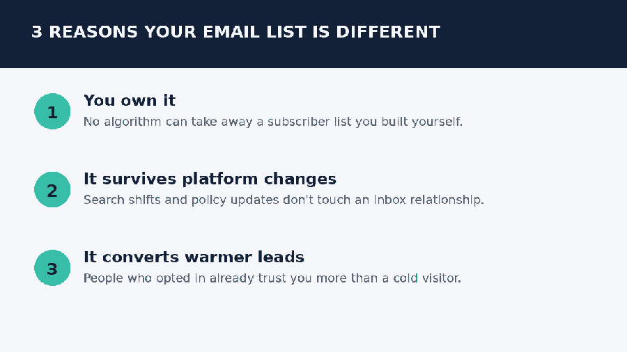 why affiliate marketers need an email list 2026